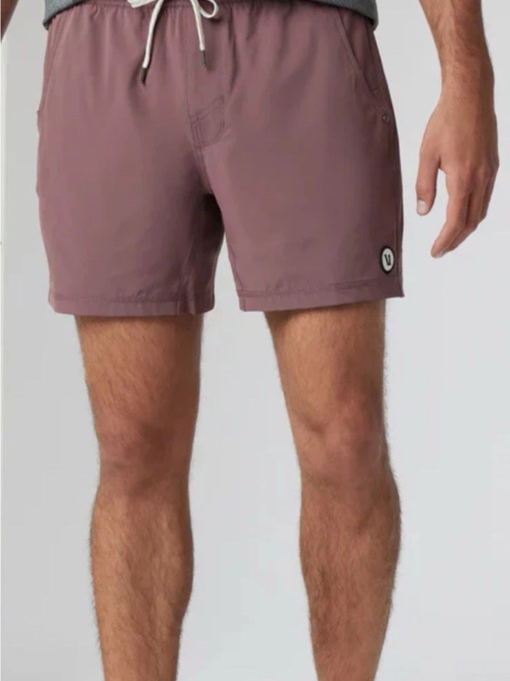 EUC Vuori Men's Size M  Kore Shorts 7" Inseam Lined Athletic Gym Wine  red
